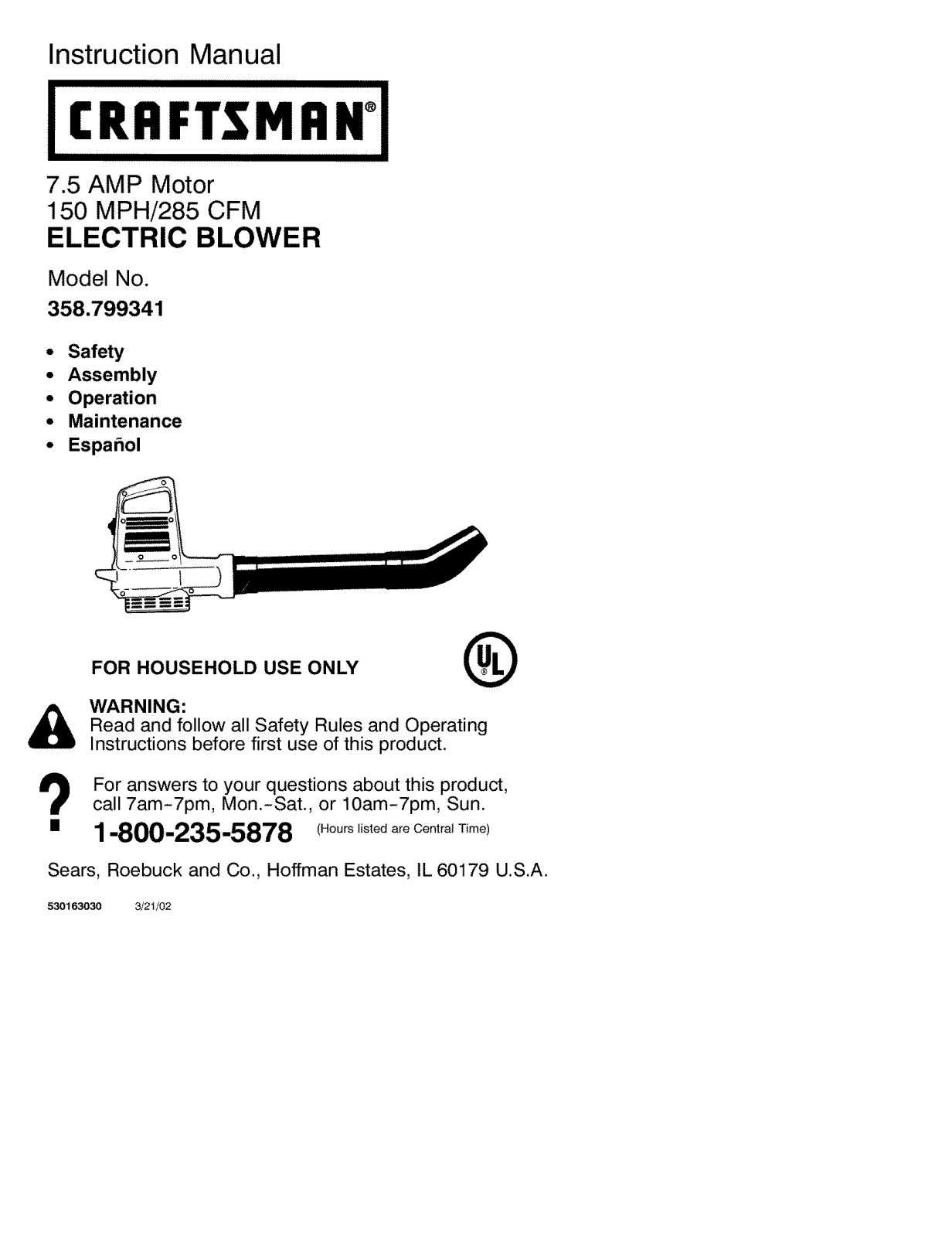Craftsman 79934 User Manual - ManualMachine.com