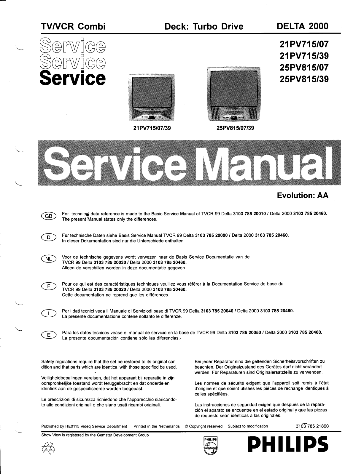 Philips Delta2000 Service Manual