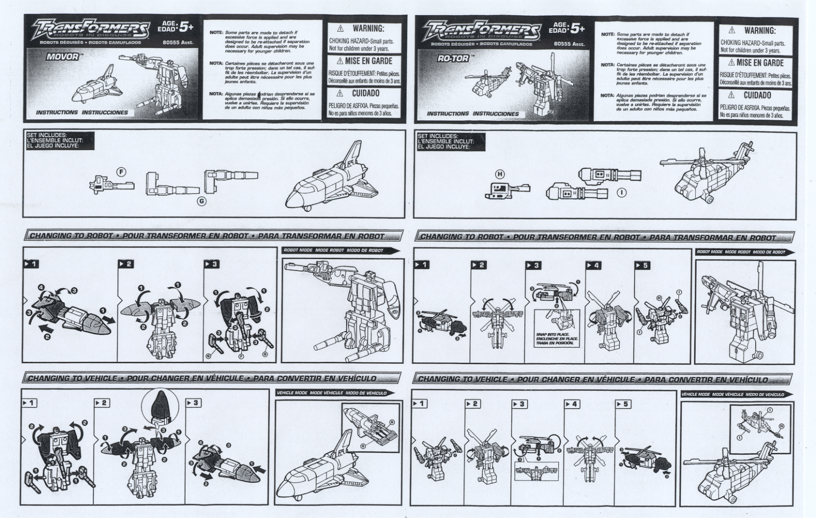 HASBRO Transformers Robots in Disguise Mover Ro-Tor User Manual