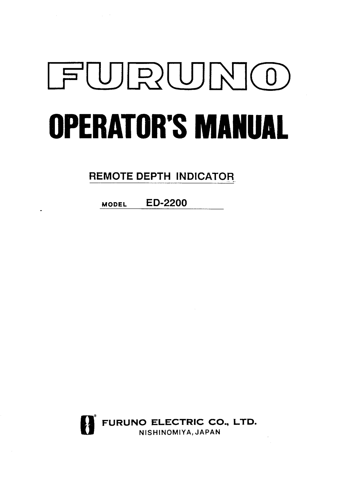 Furuno ED-2200 User Manual