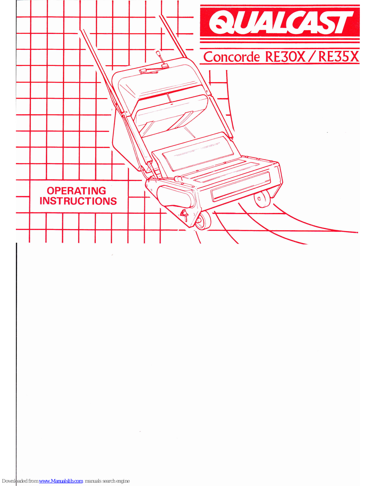 Qualcast RE30X, RE35X Operating Instructions Manual - ManualMachine.com