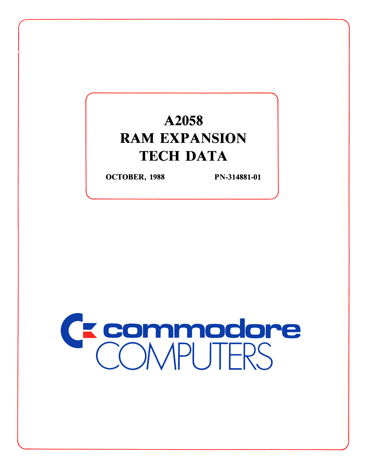 Commodore A2058 a - ManualMachine.com