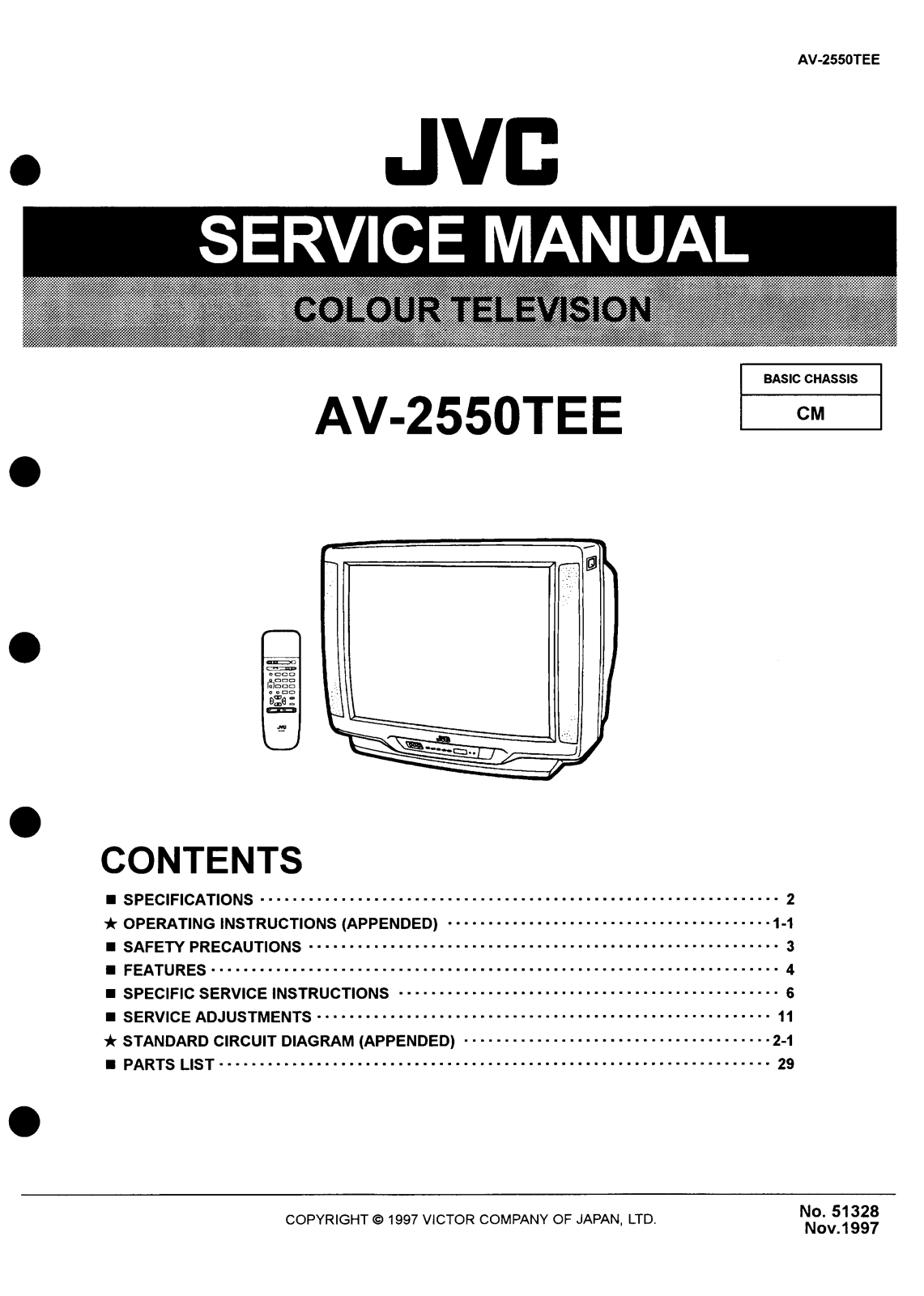 JVC AV-2550TEE Schematic