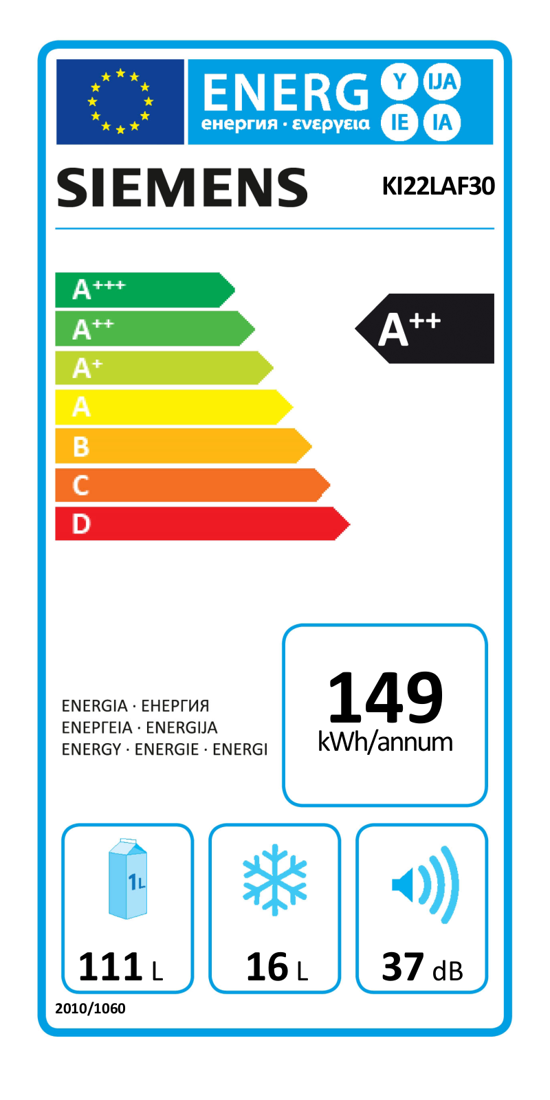 Siemens KI22LAF30 User Manual