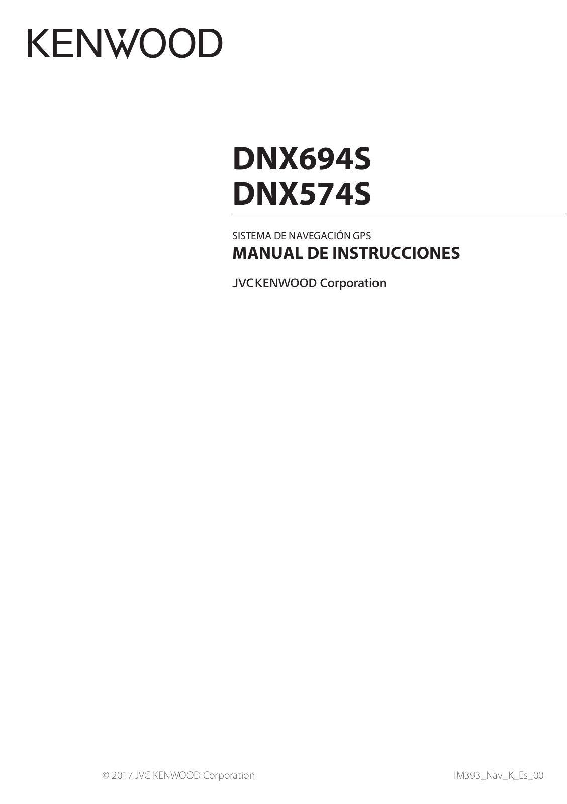 Kenwood DNX 574 S Instruction Manual