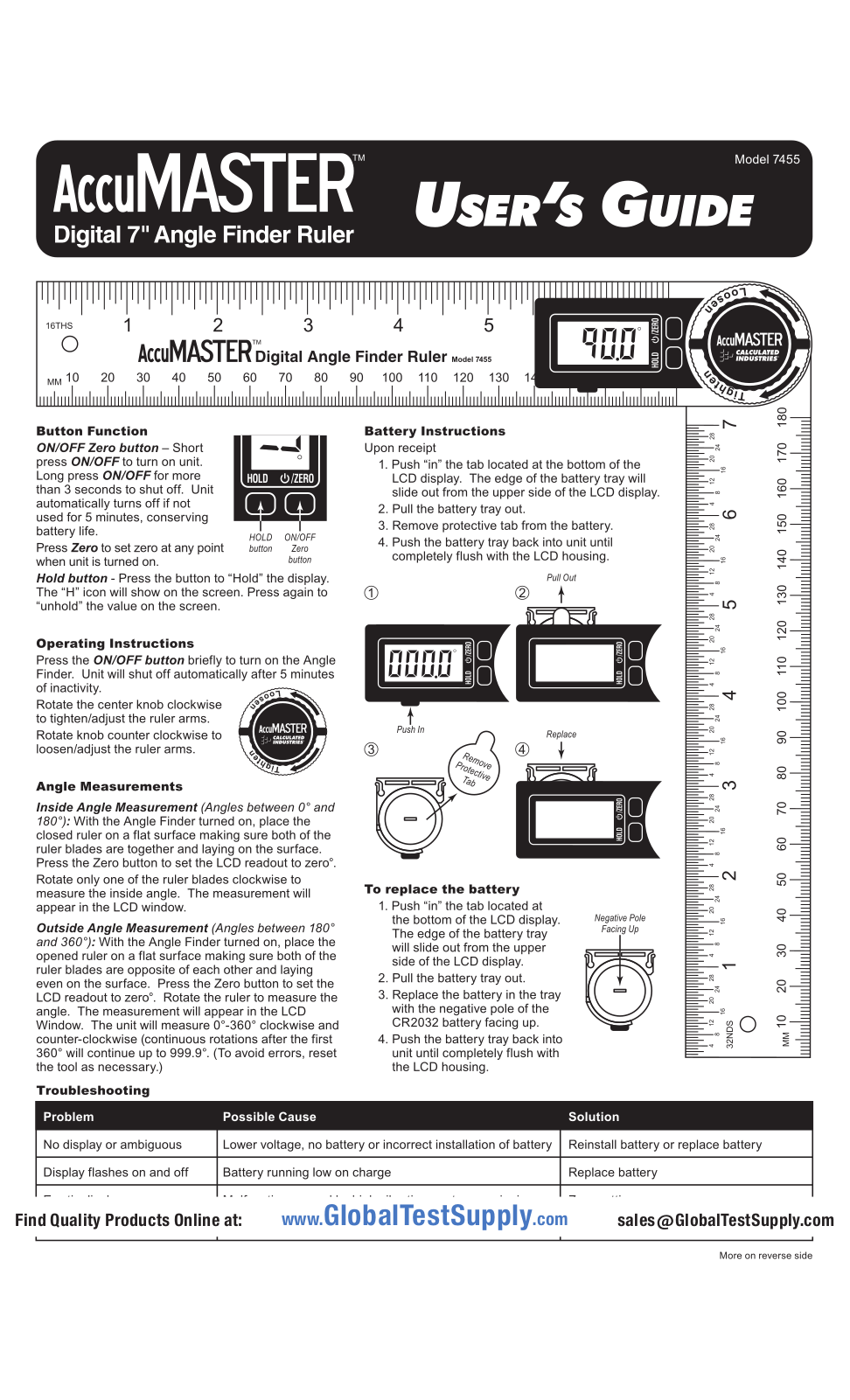 Calculated Industries 7455 User manual