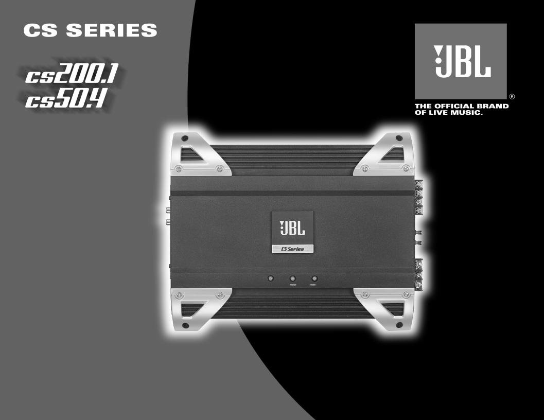JBL CS50.4, CS200.1 User Manual