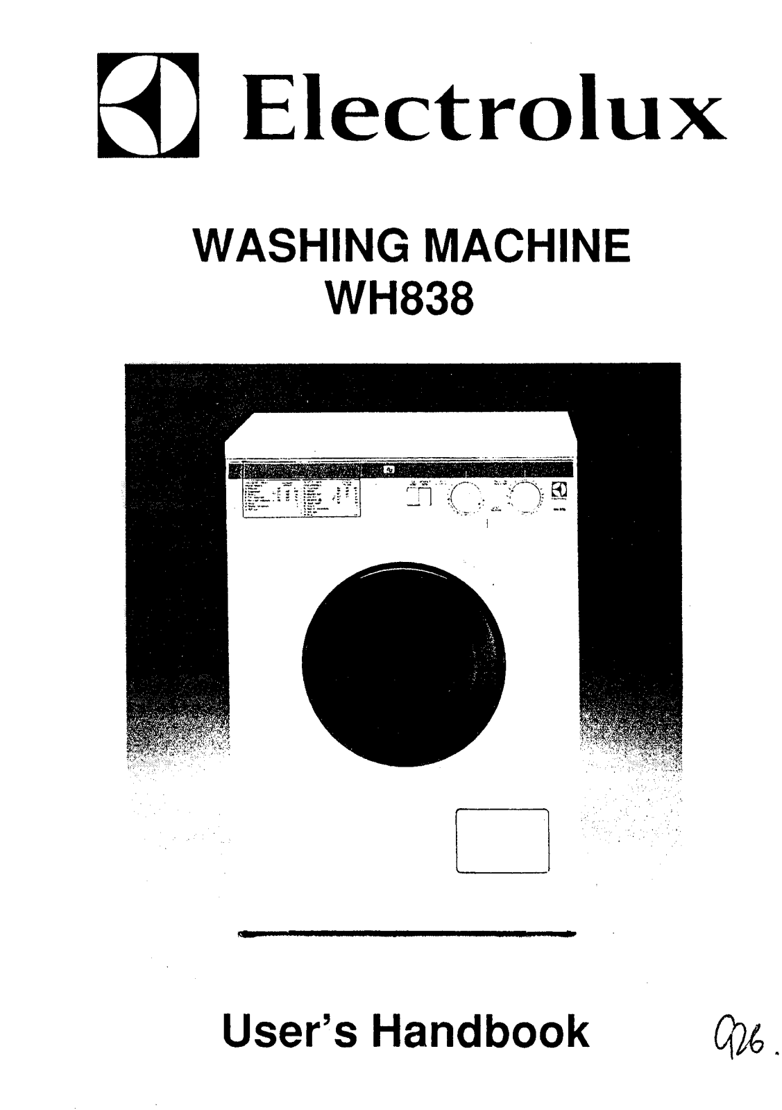 Electrolux WH838 User Manual