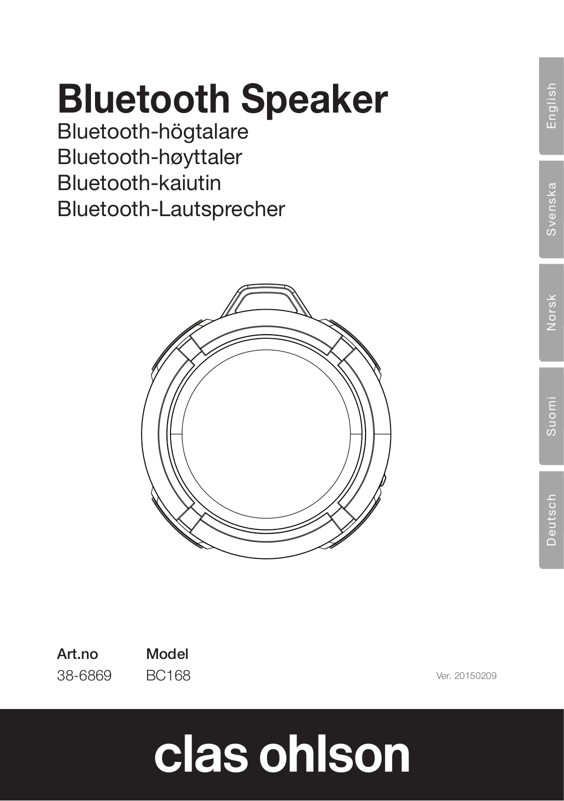 Clas Ohlson BC168 User Manual