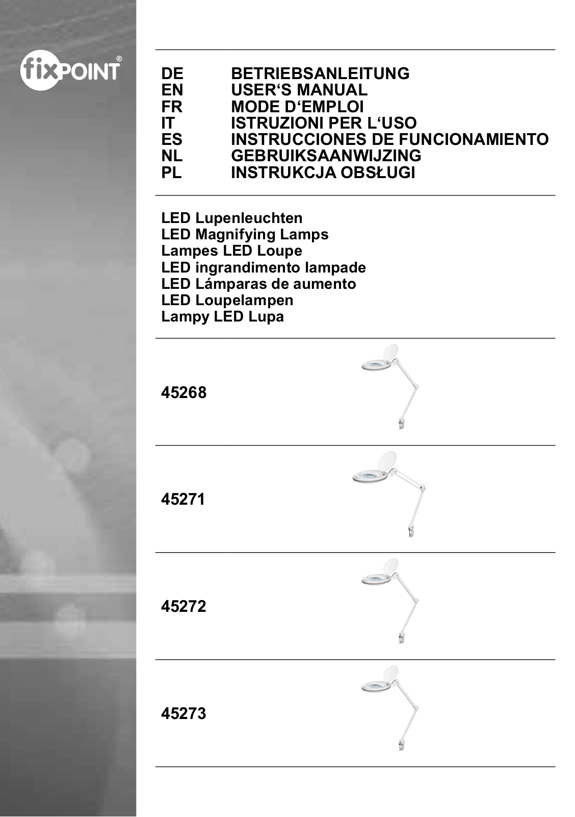 Fixpoint 45268, 45271, 45273, 45272 User guide