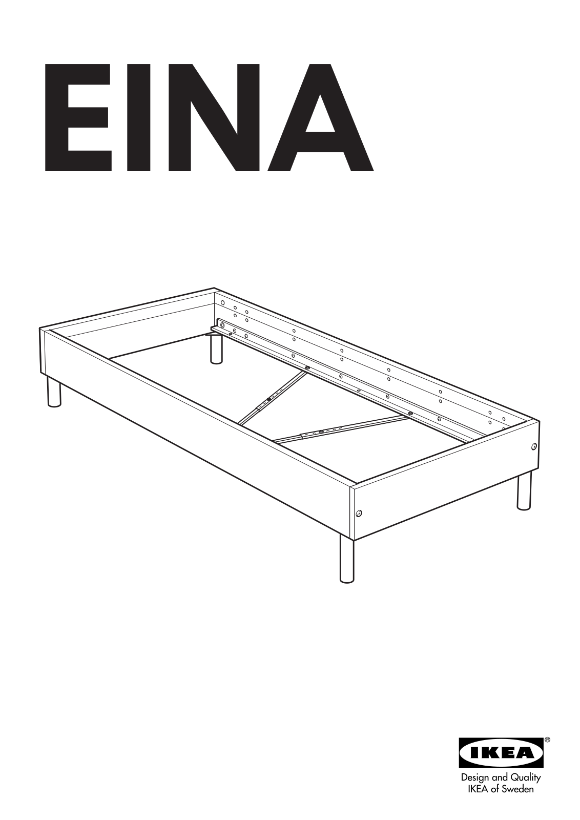 IKEA EINA BED FRAME TWIN Assembly Instruction