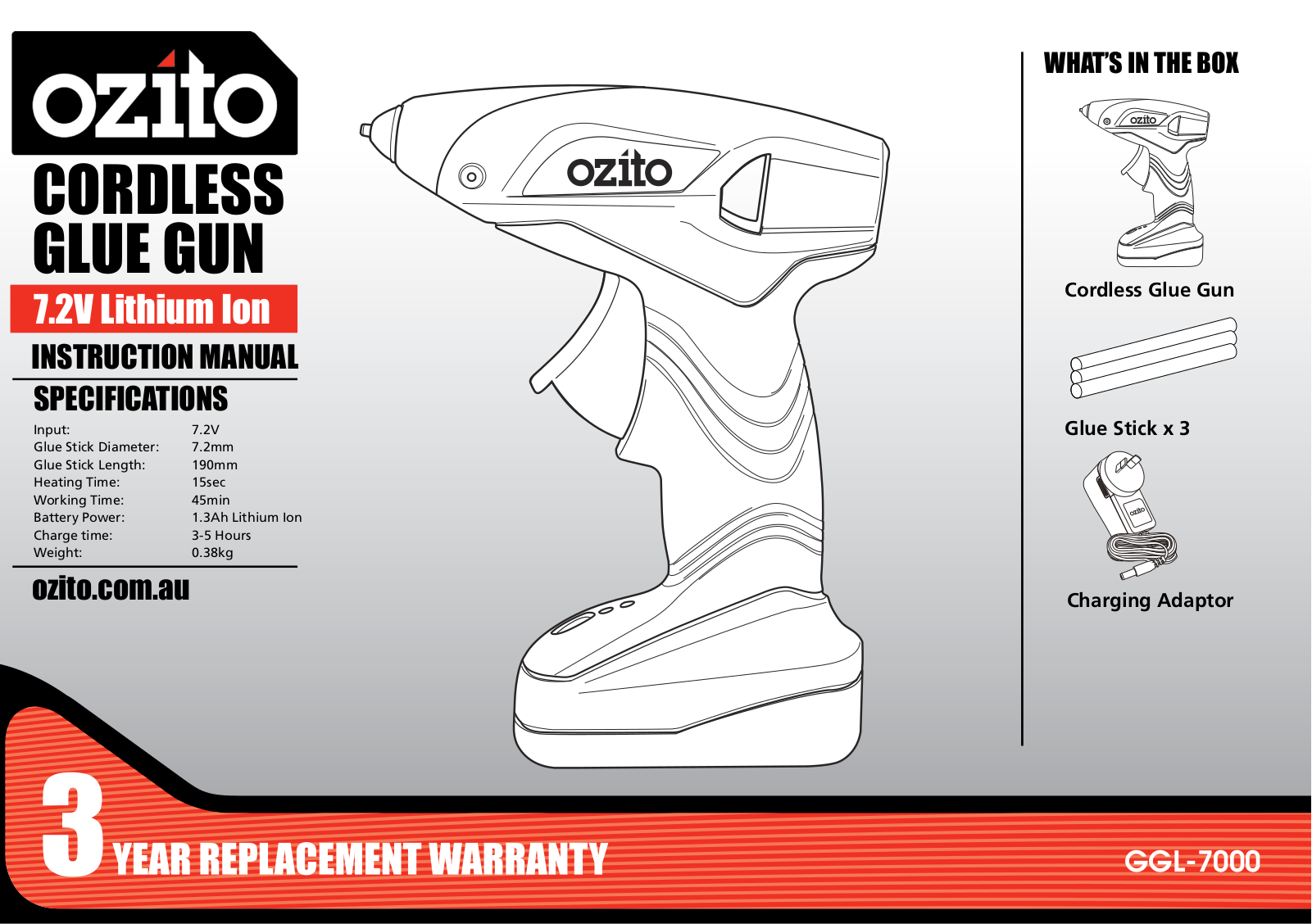 Ozito GGL-7000 User Manual