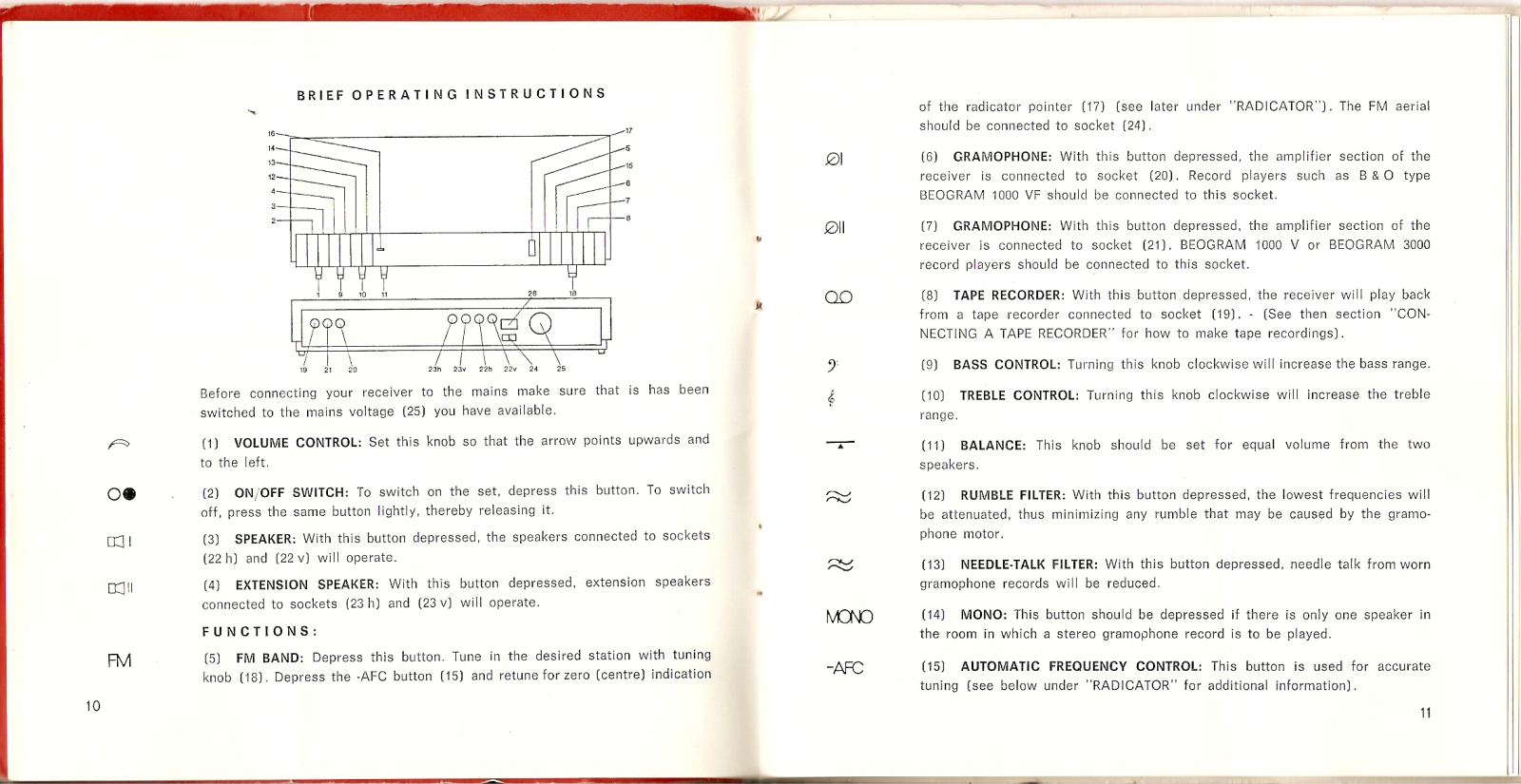 Bang Olufsen Beomaster 1000 Owners Manual