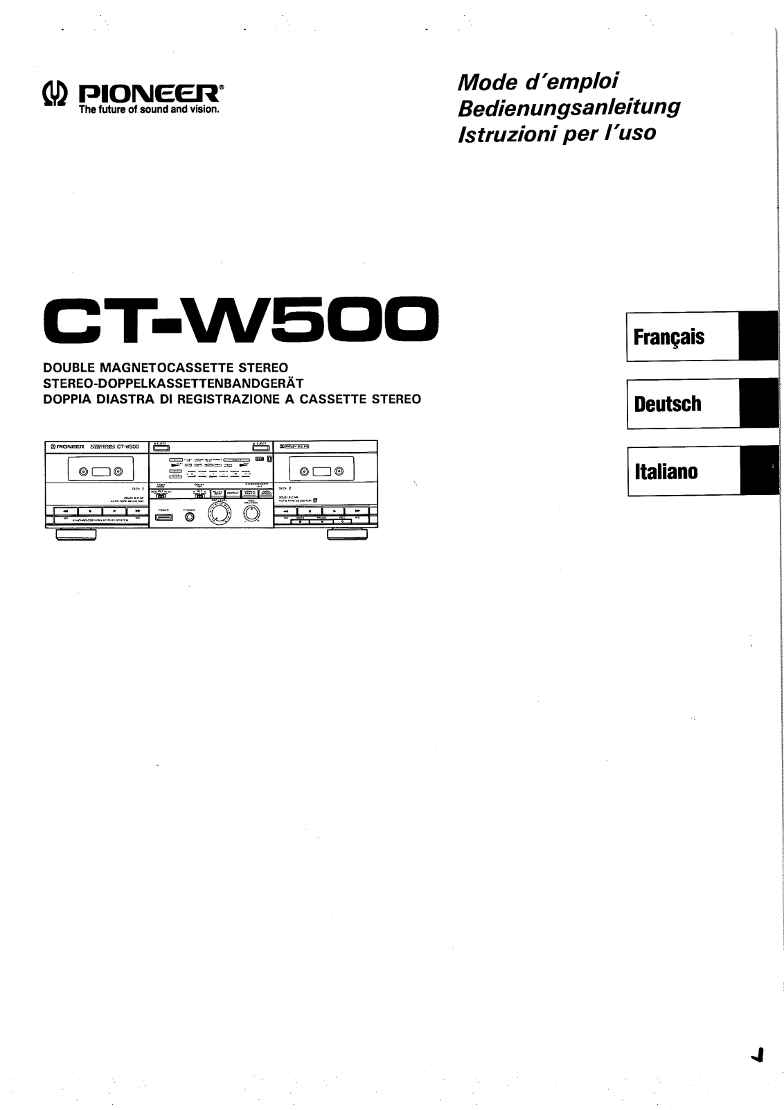 Pioneer CT-W500 User Manual