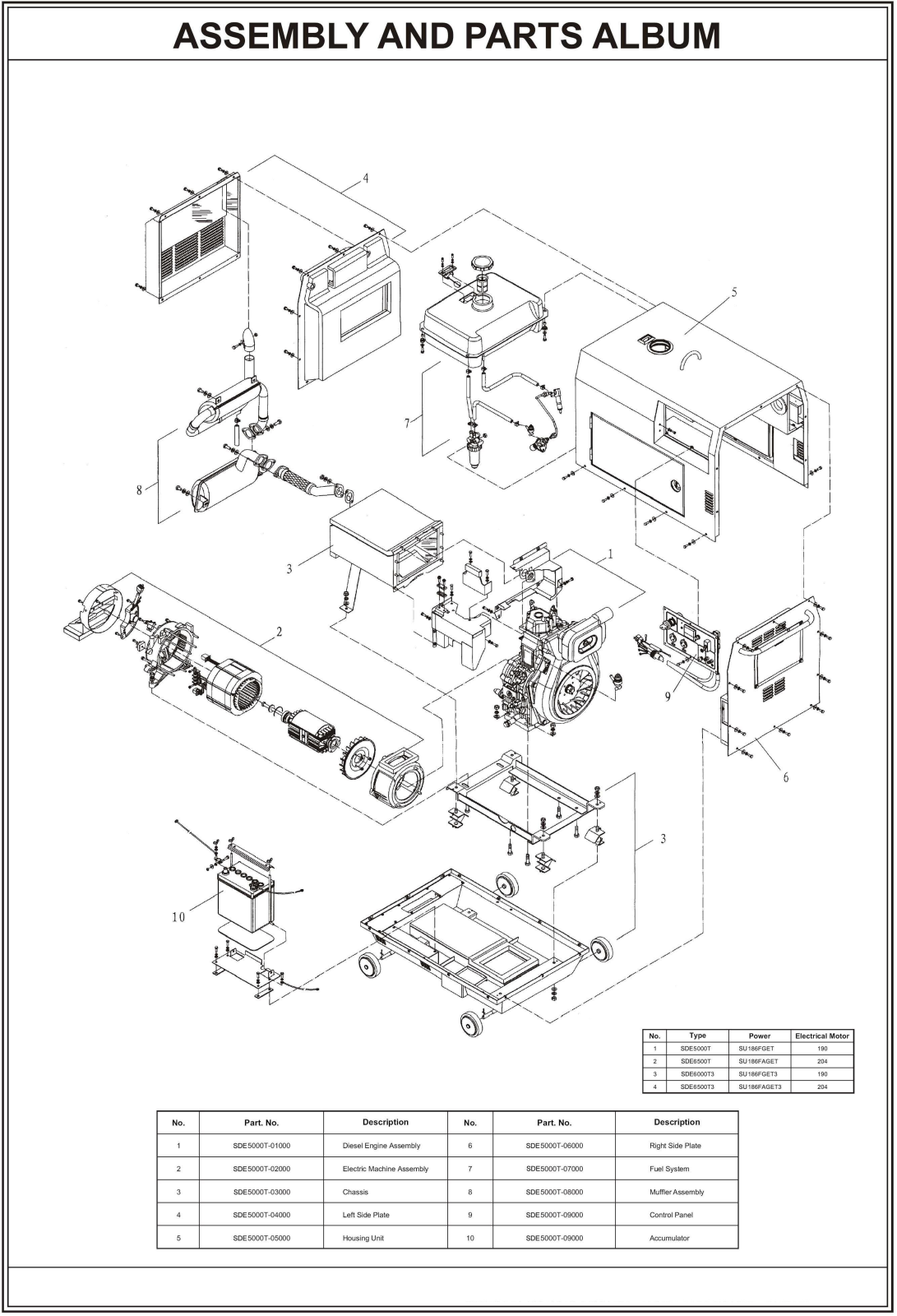 Champion DG6500ES Parts Catalog