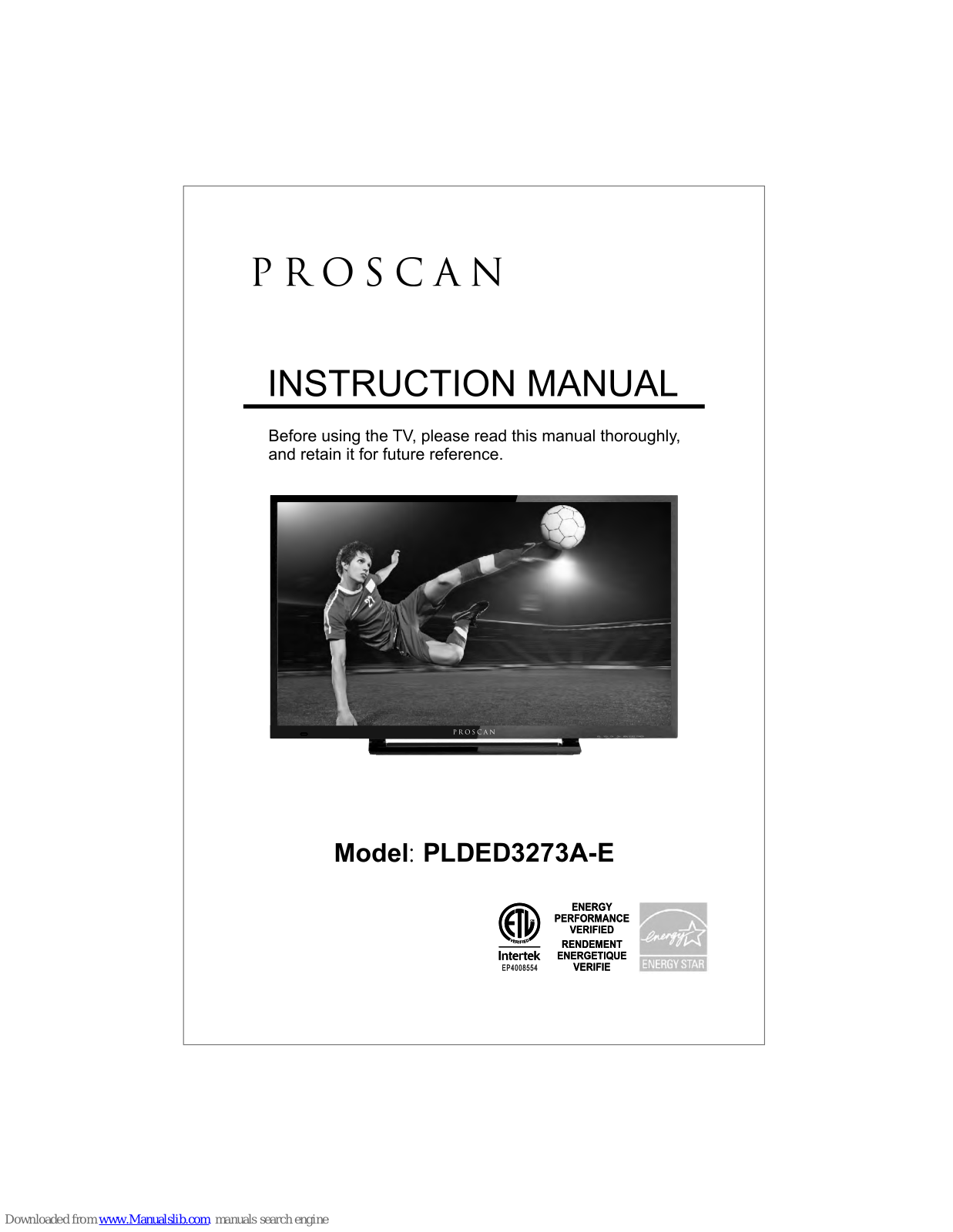 ProScan PLDED3273A-E Instruction Manual