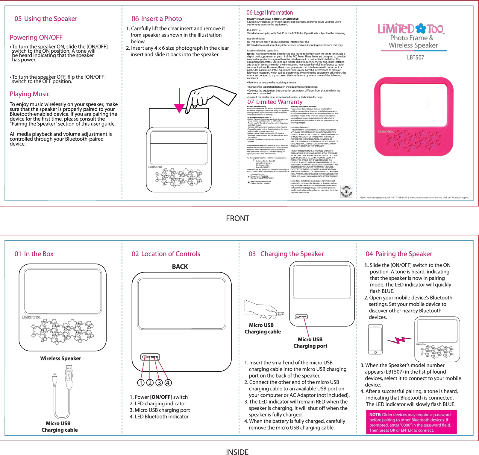 Limited TOO LBT507 User Manual