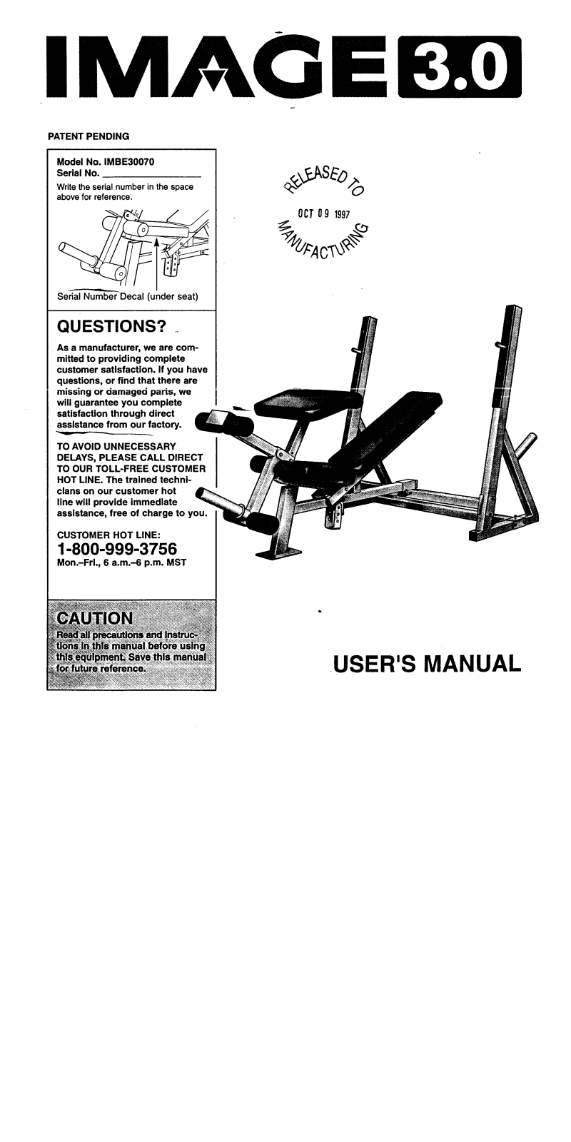 Image IMBE30070 Owner's Manual