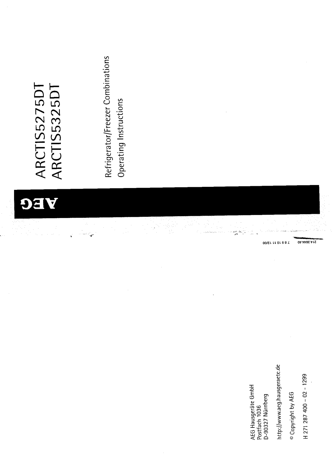 AEG A5325DT, A5275DT User Manual