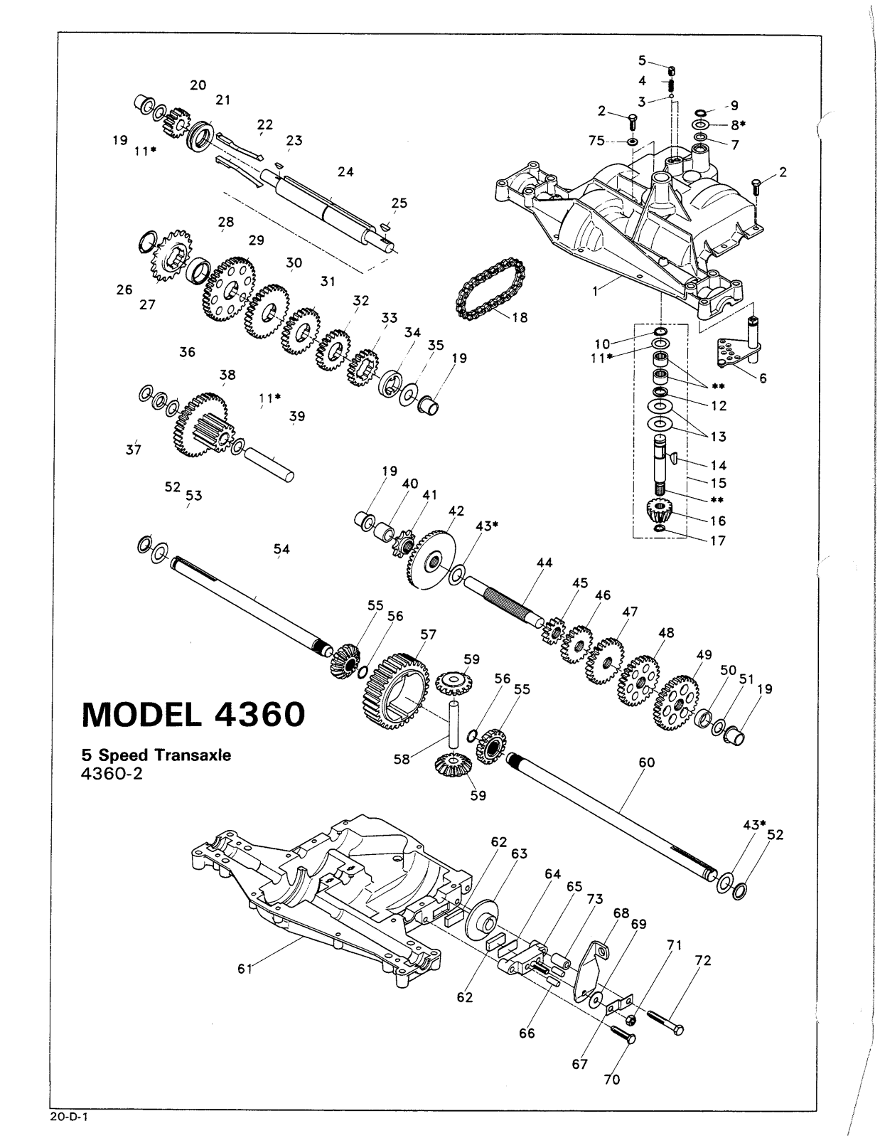 Dana 4360-2 Parts List