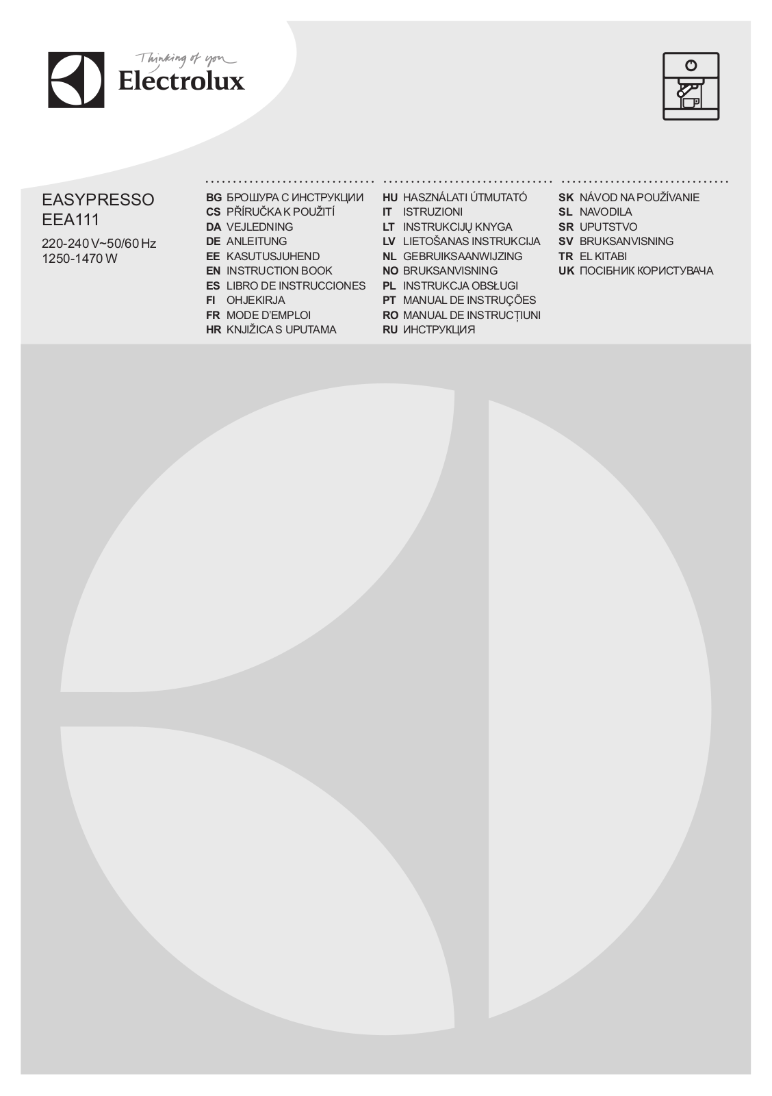 Electrolux EEA111 User Manual