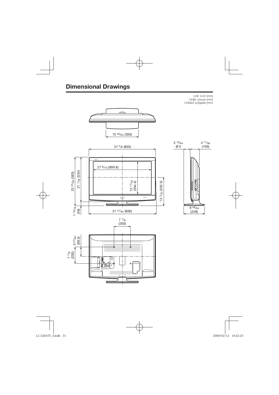 SHARP LC-32D47U, LC-32D47UT User Manual