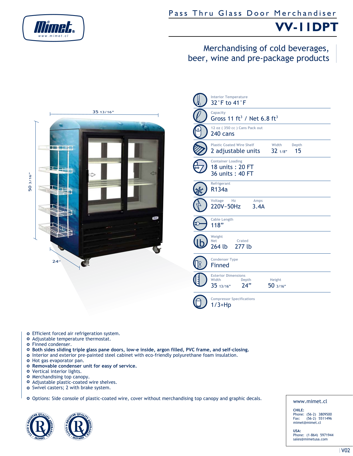 Mimet VV-IIDPT User Manual