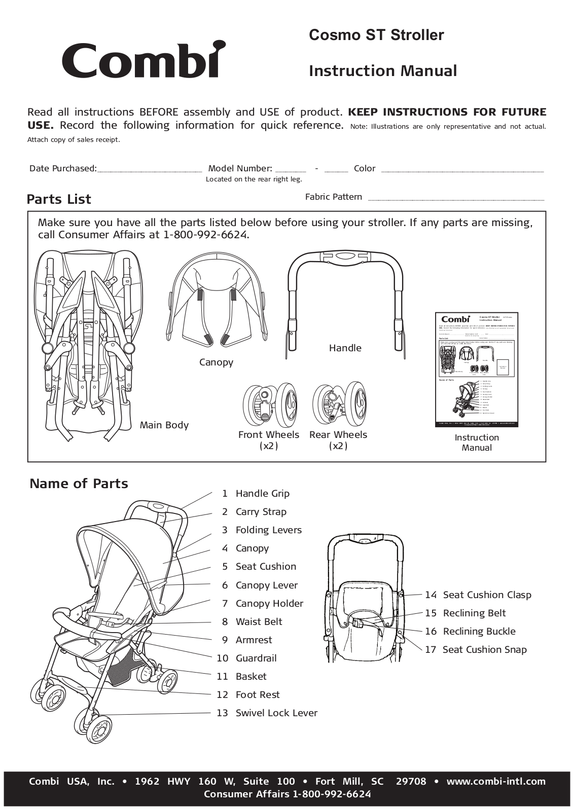 Combi ST 2472 Owner's Manual