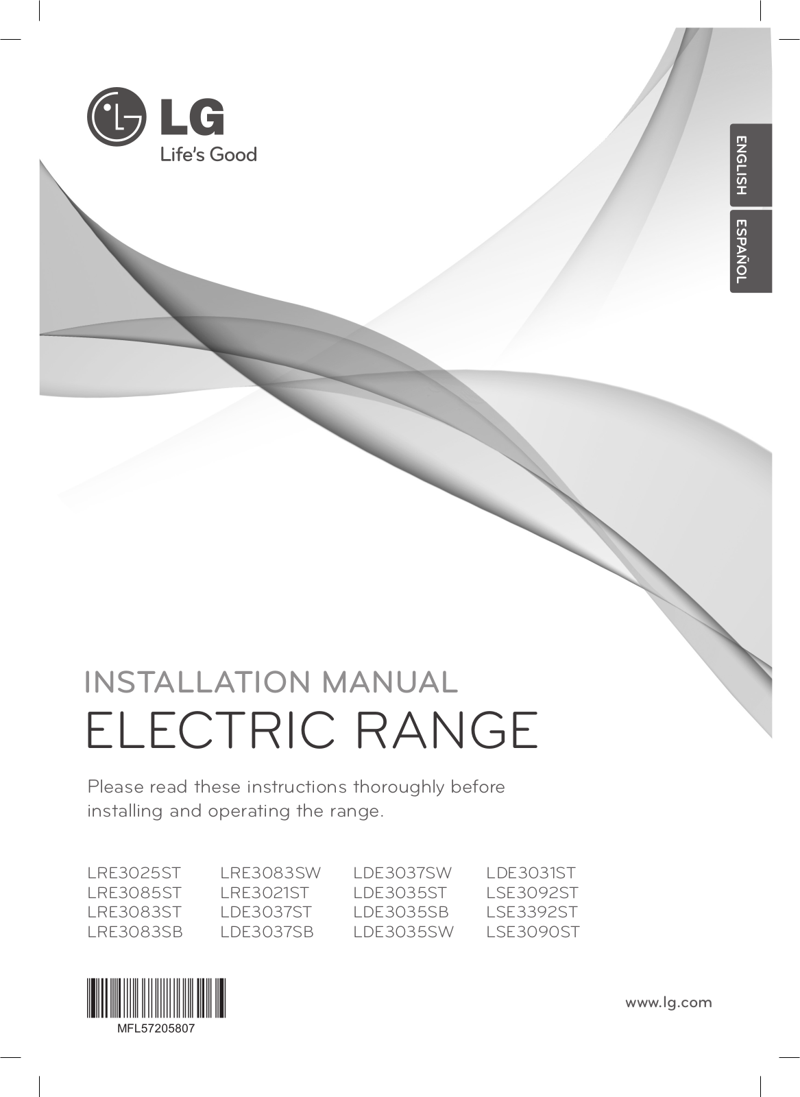 LG Electronics LDE3035SW, LDE3035ST, LDE3031ST, LDE3037SW, LDE3037ST User Manual