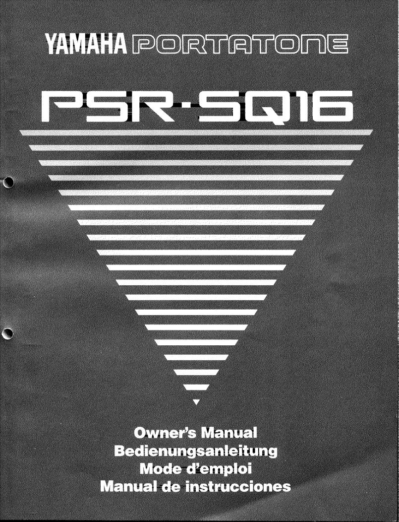 Yamaha PSR-SQ16 User Manual
