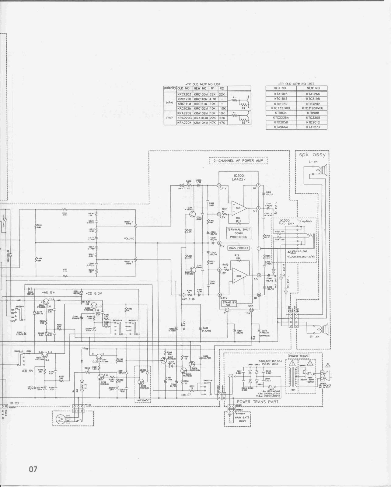 Toshiba RG8155, RG8158CD Schematic