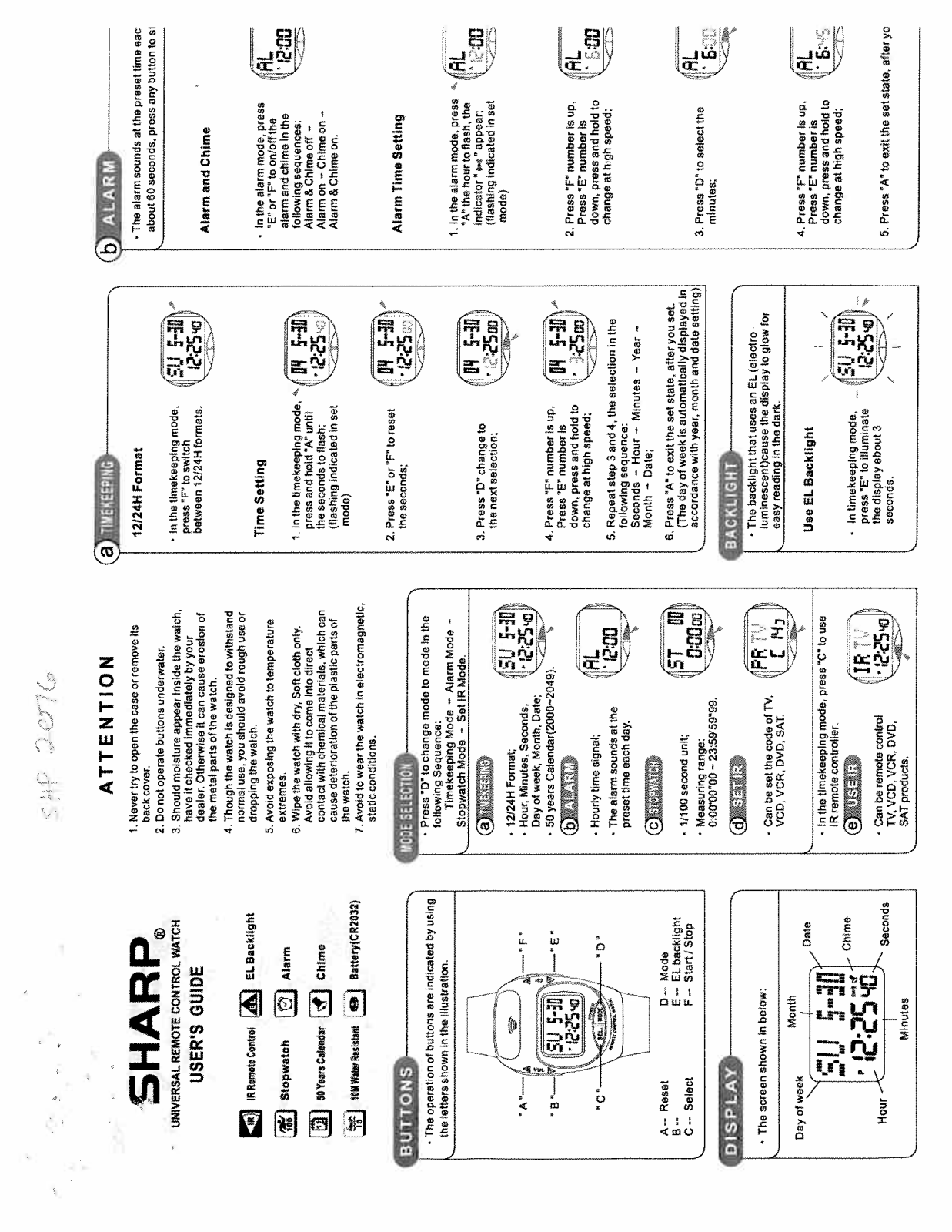 Sharp SHP 2076 User Manual