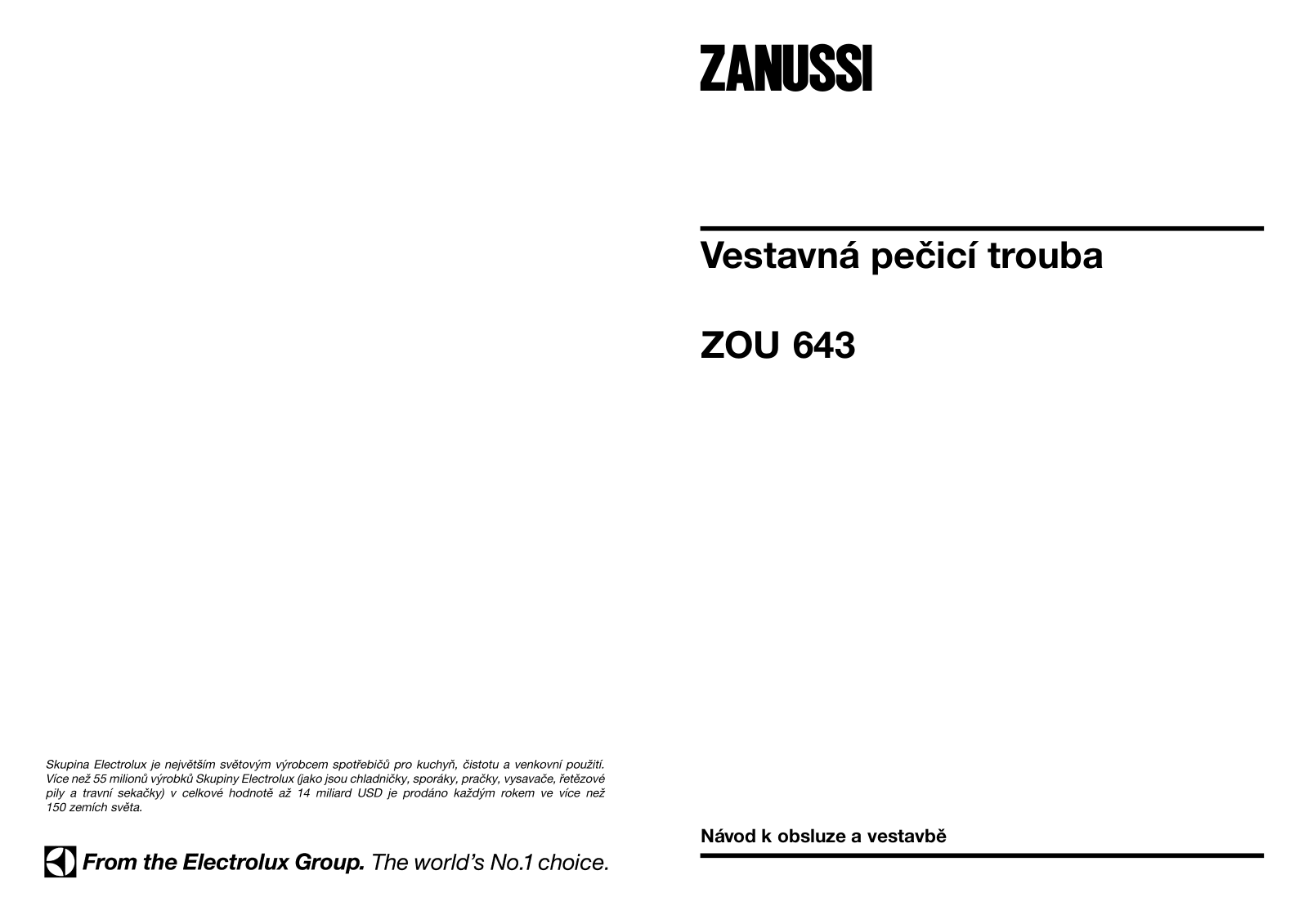 Zanussi ZOU 643 W, ZOU 643 N, ZOU 643 X User Manual