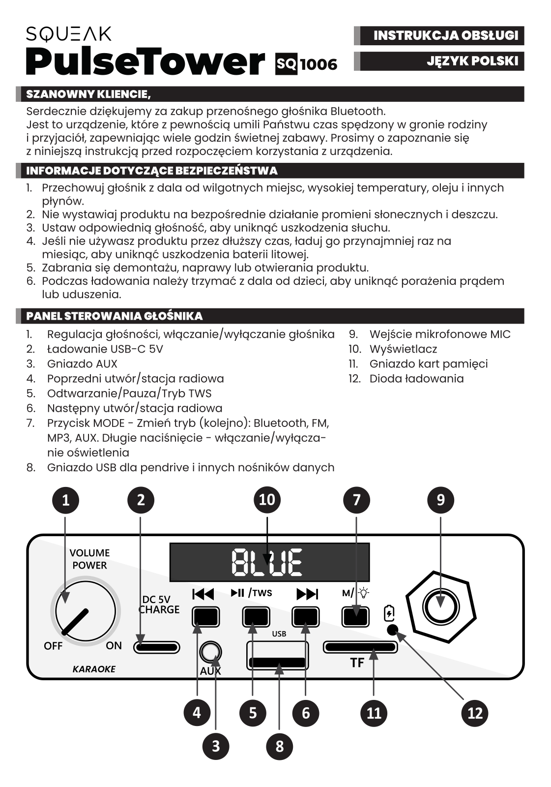 Squeak SQ1006, PulseTower User guide - ManualMachine.com