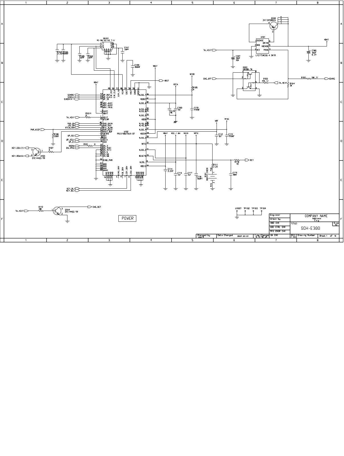 Samsung SGH-E300 Schematic