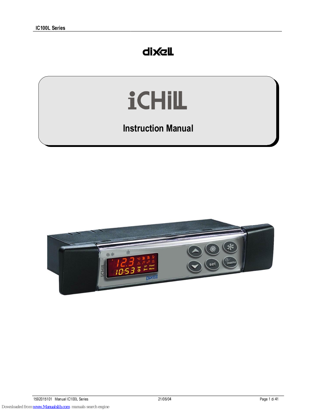 dixell ichill ic100l series Instruction Manual