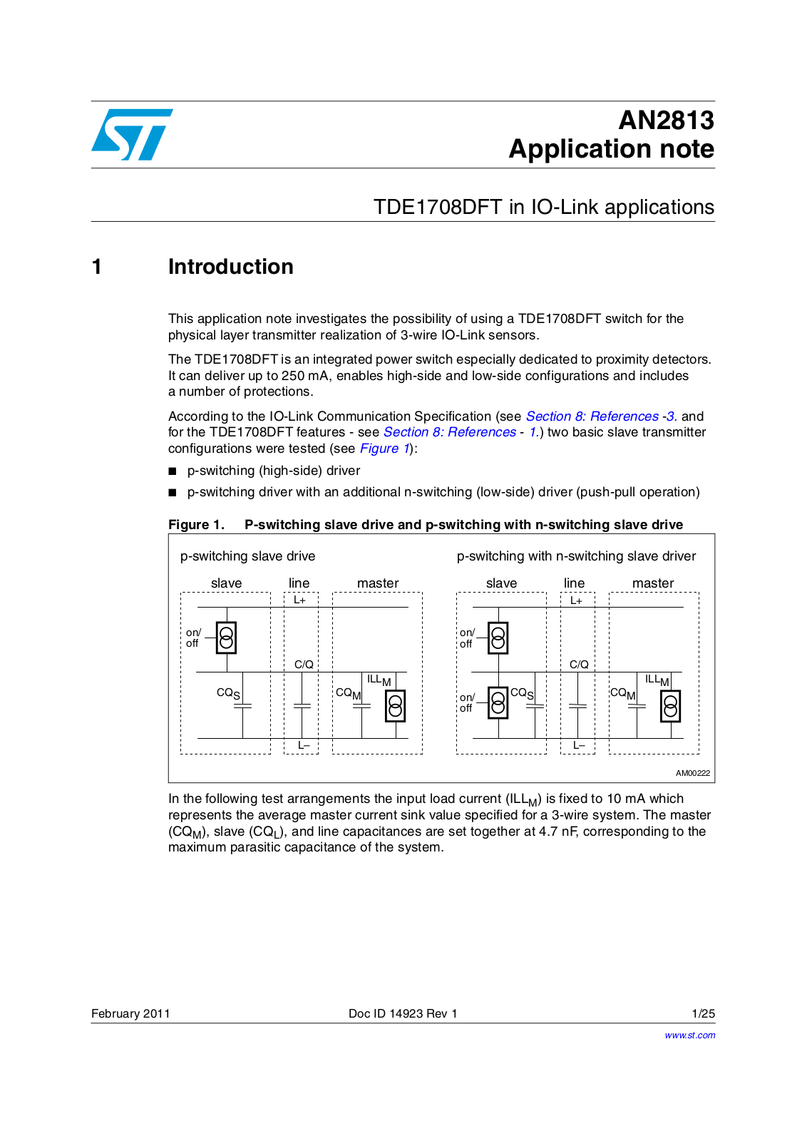 ST AN2813 APPLICATION NOTE