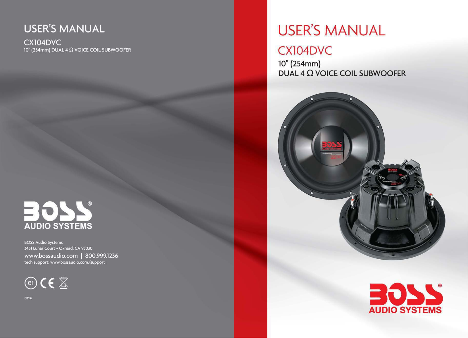 Boss Audio CX104DVC User Manual