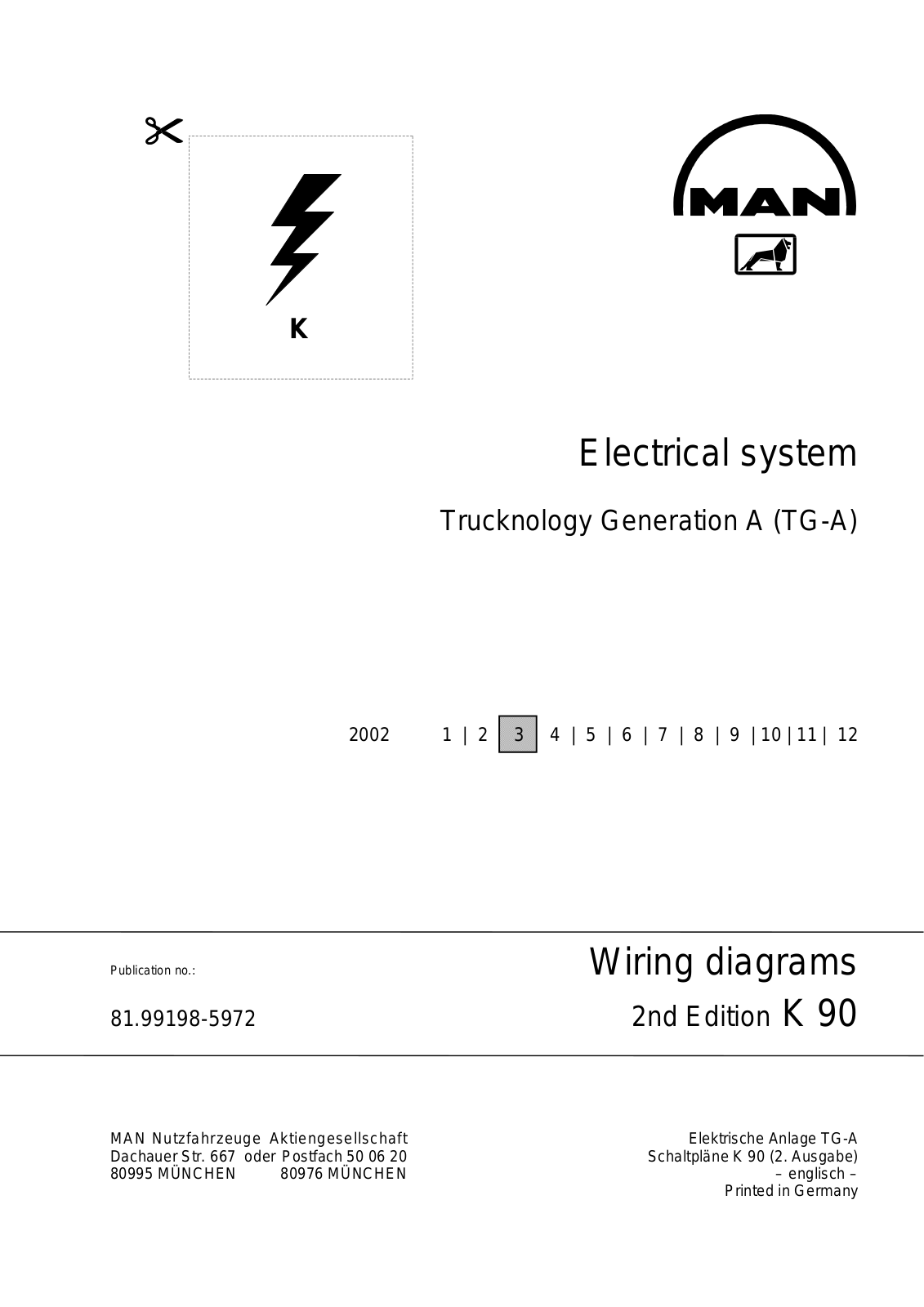 MAN TGA K 90 Wiring Diagram