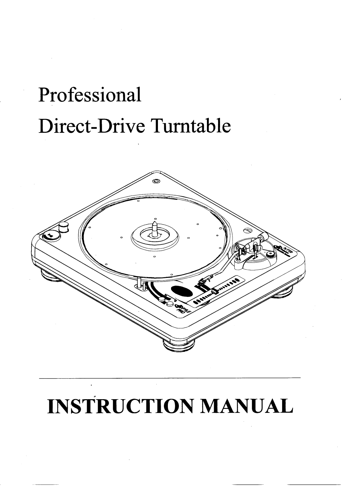 PYLE Audio PLTTD2 Owner's Manual