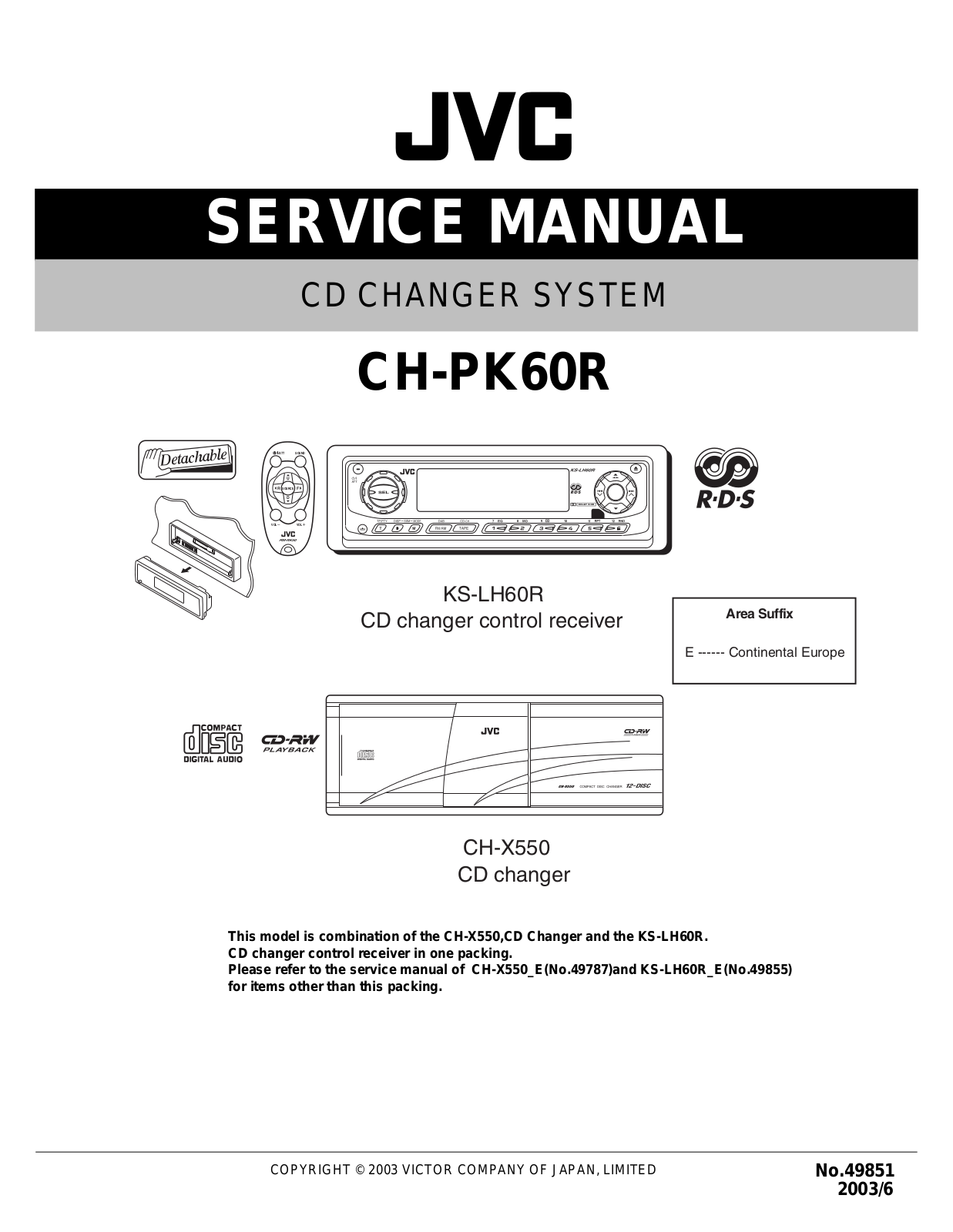 JVC CH-PK60R Service Manual