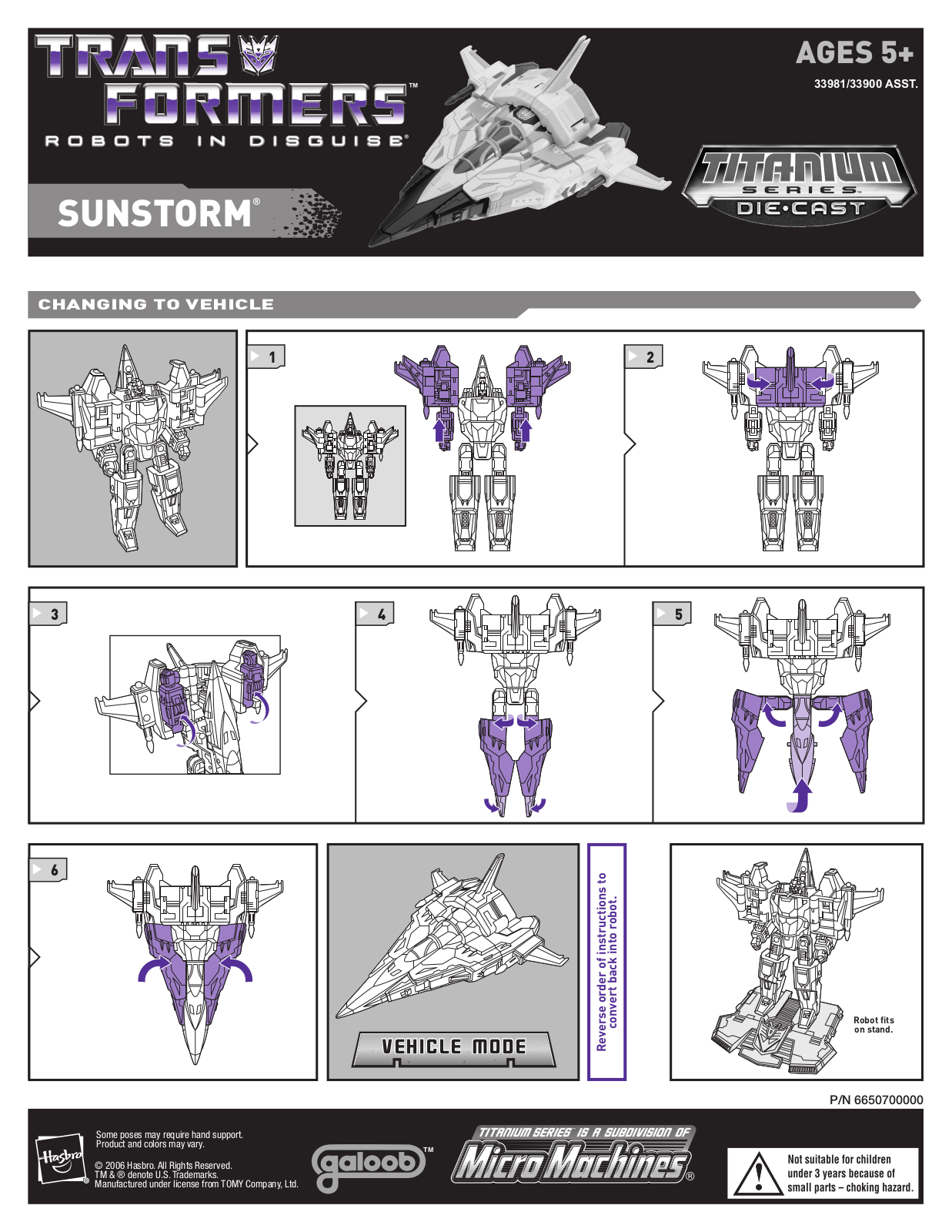 Hasbro TransFormers Titanium User Manual