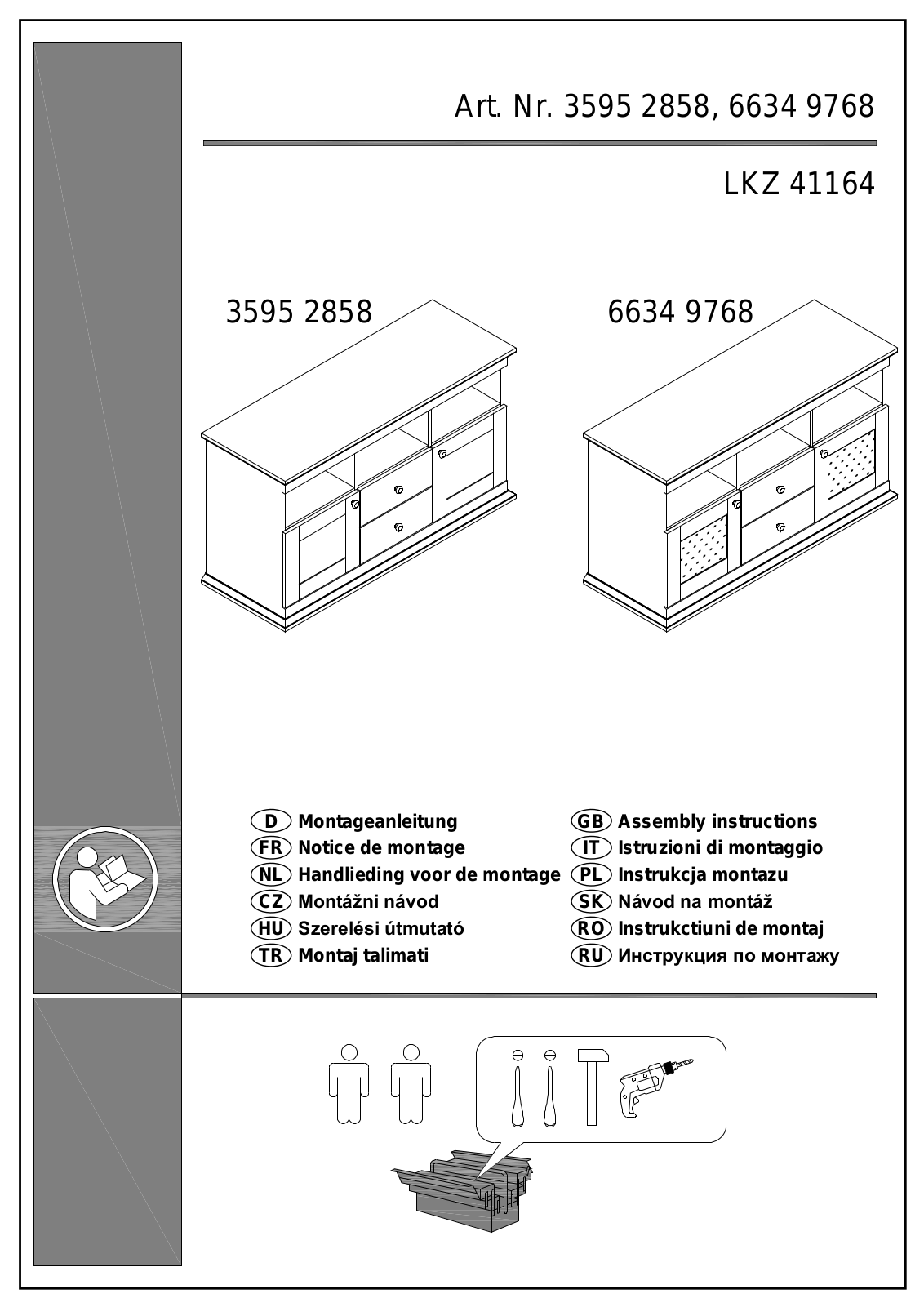 Home affaire 3595 2858, 6634 9768 Assembly instructions