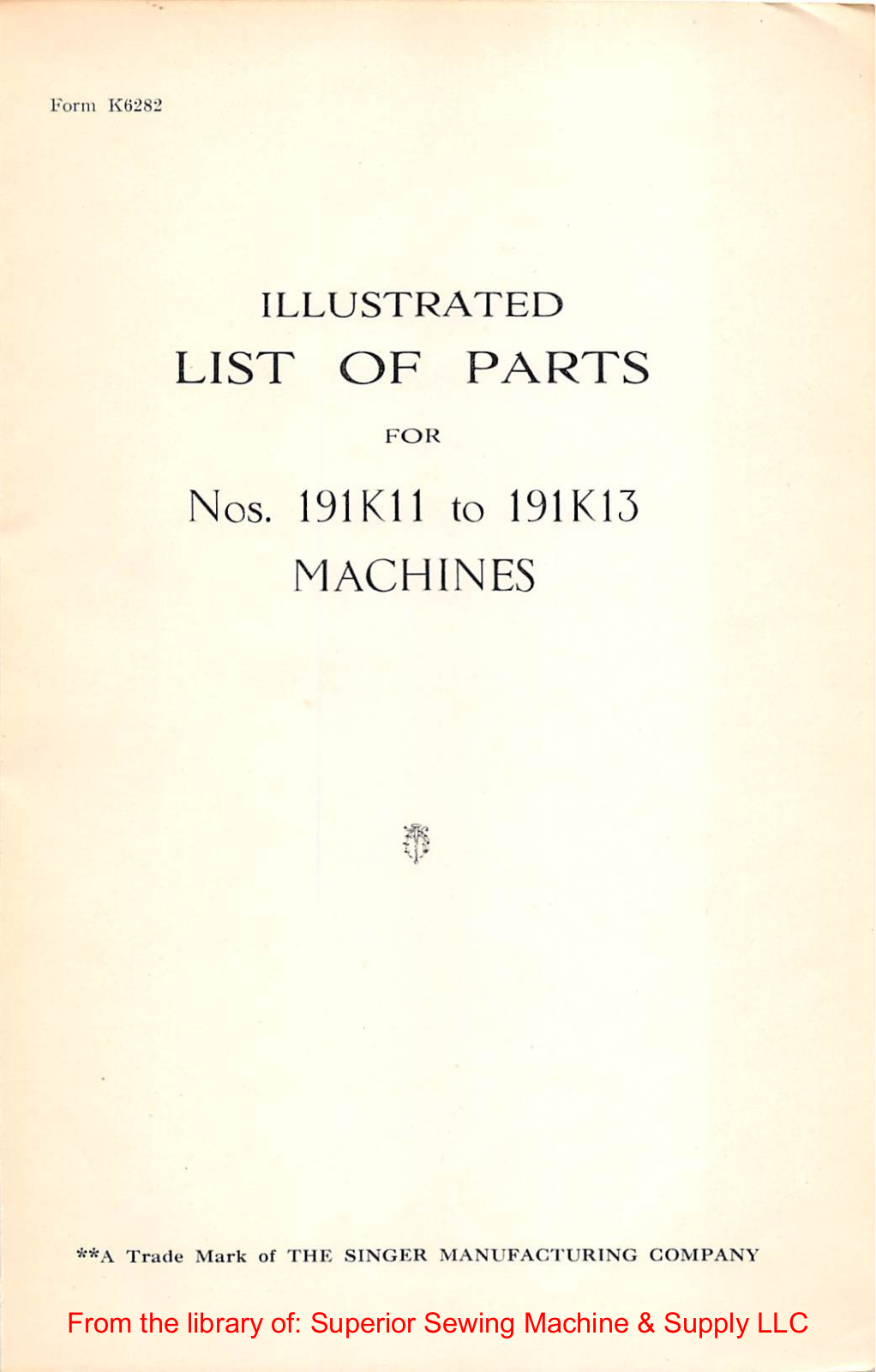 Singer 191K11, 191K12, 191K13 User Manual - ManualMachine.com