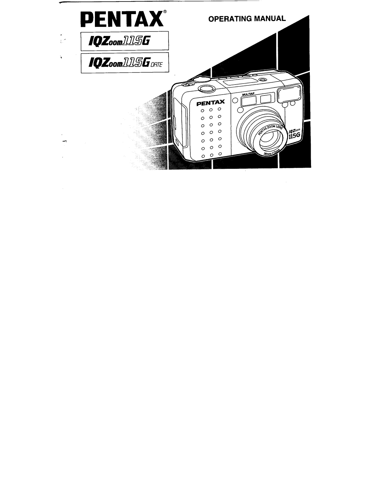 Pentax IQZoom 115-G Operating Manual