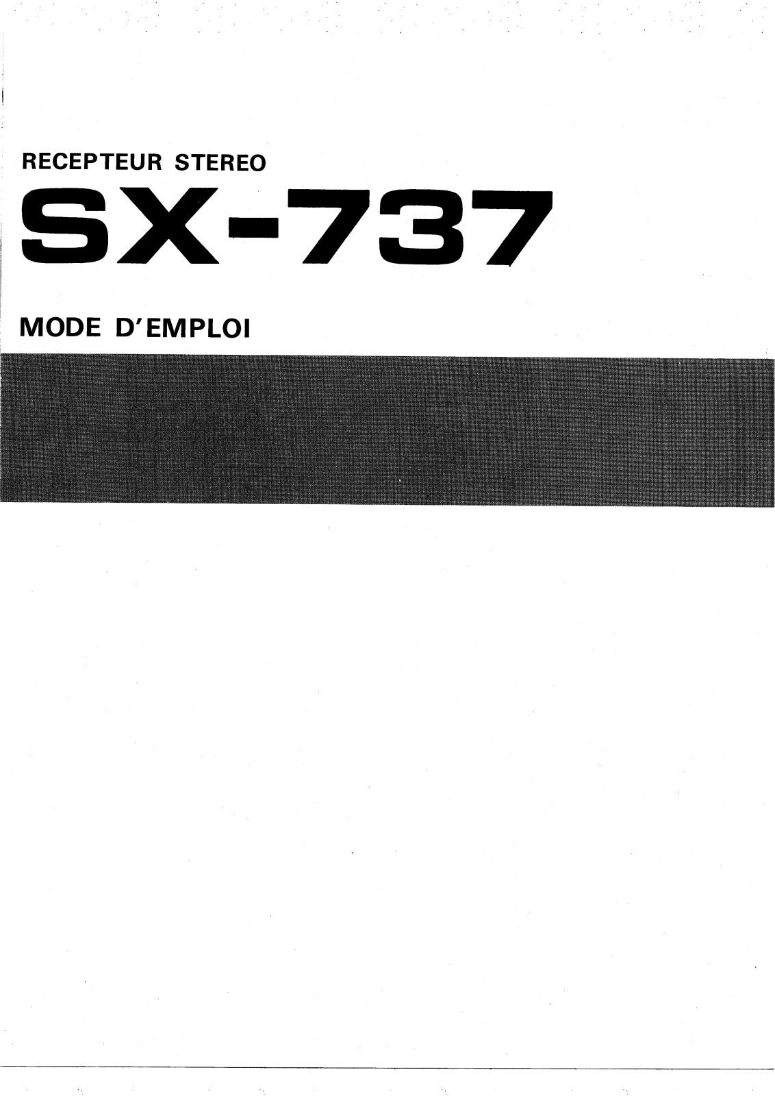 Pioneer SX-737 User Manual