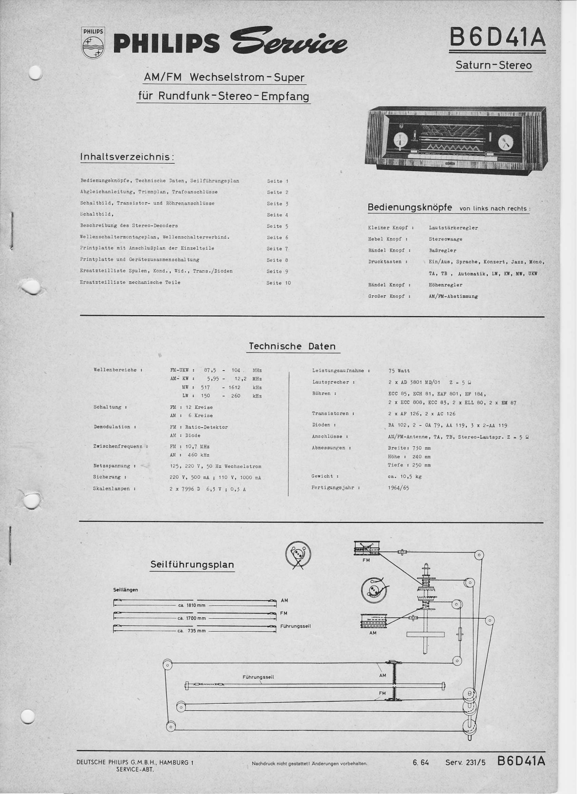 Philips SATURN, B-6-D-41-A Service Manual - ManualMachine.com