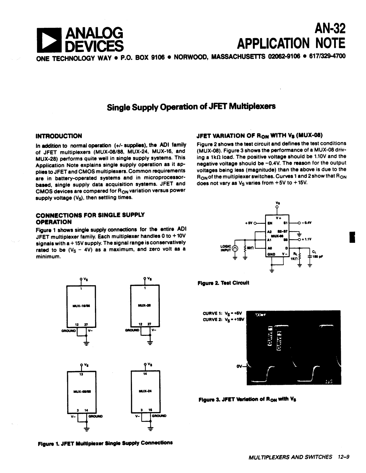 Analog Devices AN32 Application Notes