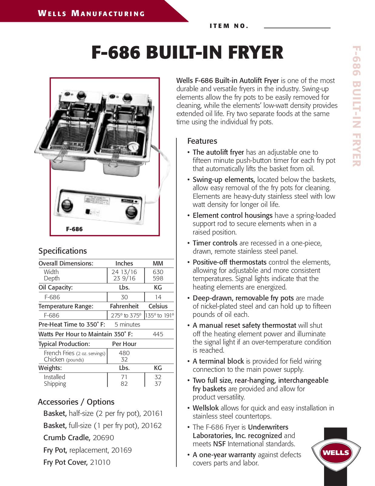 Wells F-686 User Manual