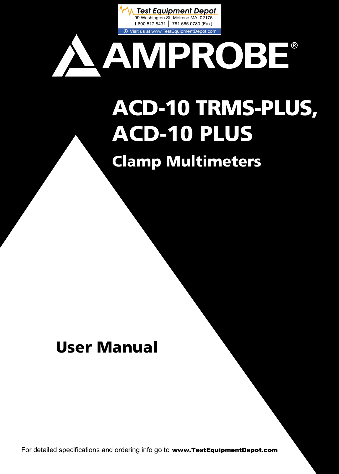 Amprobe Amprobe ACD-10 PLUS Manual - ManualMachine.com
